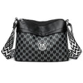 Classic Letter Patchwork Design Stylish Crossbody Bag Leather Shoulder Bag
