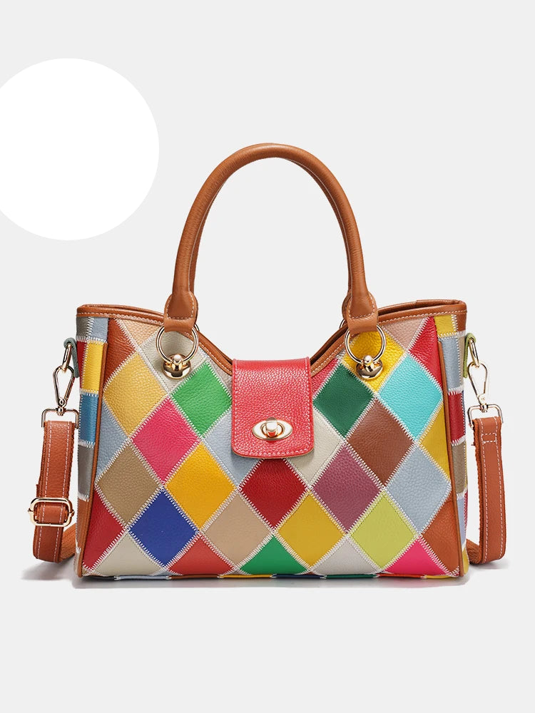 Women's Genuine Leather Luxury Top-Handle Luxury Shoulder Bag