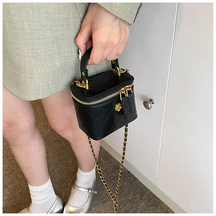 Mini Square Chains Handbag Thread Crossbody Bags Designer Box Bag with Short Handle