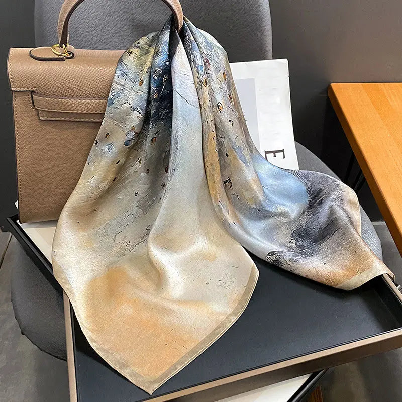 100% Silk Scarf Elegant Luxury High Quality Fashion