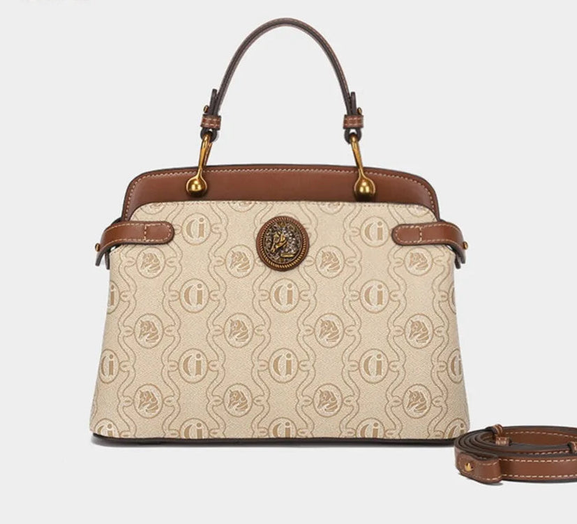 Light Luxury Fashion Handbag Vintage Old Flower Crossbody Bag