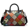 Genuine leather handbag fashionable ethnic style cowhide leather bag