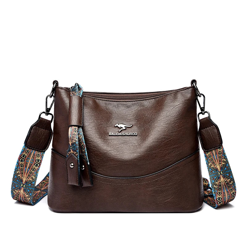 Soft Leather Crossbody Bags Women Bags Designer Vintage Casual Shoulder Bag