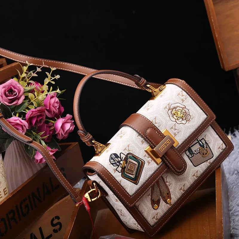 Light luxury brand handbag high-end design printed shoulder bag crossbody bag