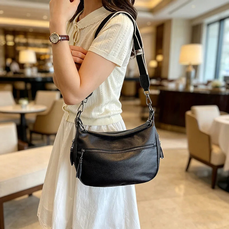 Genuine Leather Crossbody Handbag Shoulder Messenger Bag
