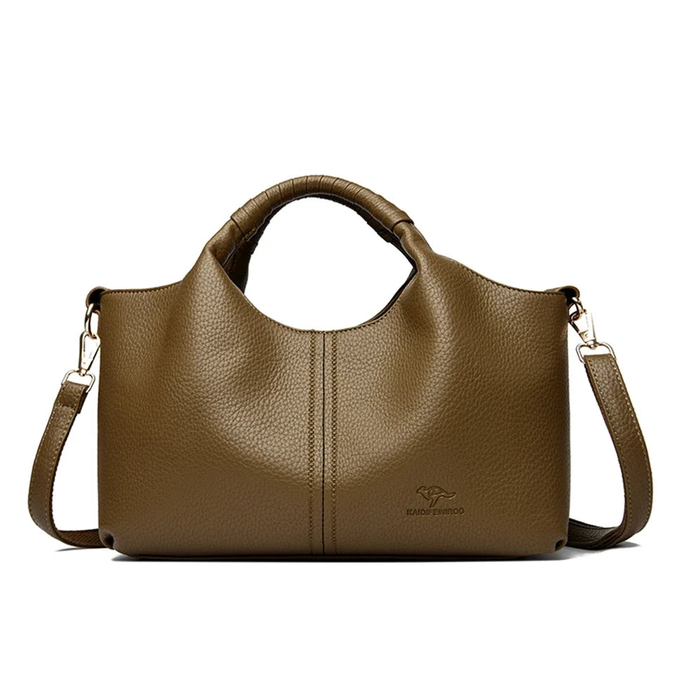 High Quality Soft Leather Handbag Tote Bag Fashion Luxury Women Shoulder Bag
