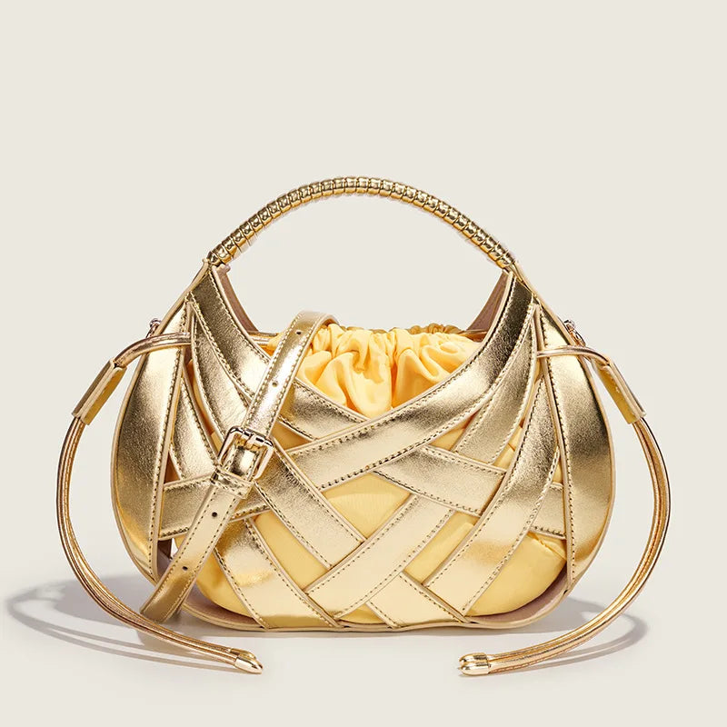 Hollow Woven Nest Bag Unique Premium Textured Shoulder Bag