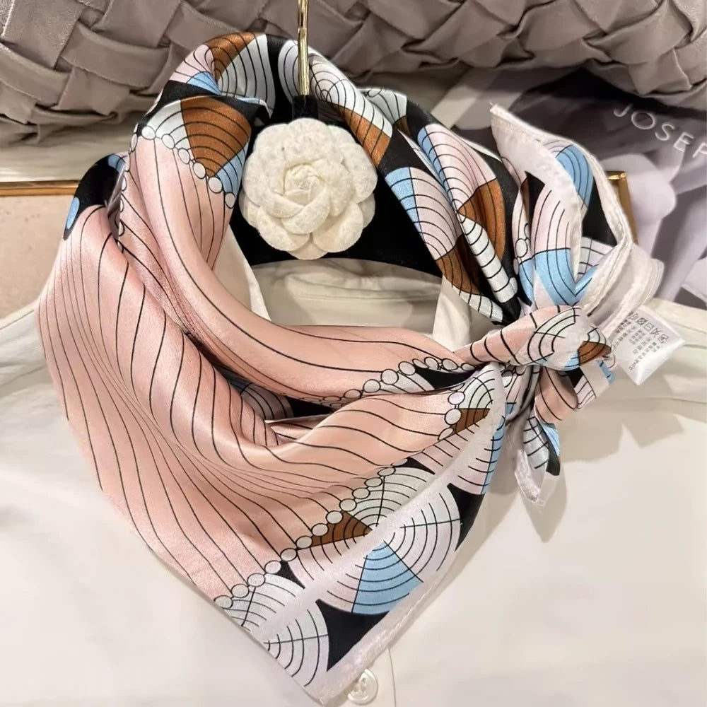 Women's 100% Mulberry Silk Scarf Neckerchief Styles