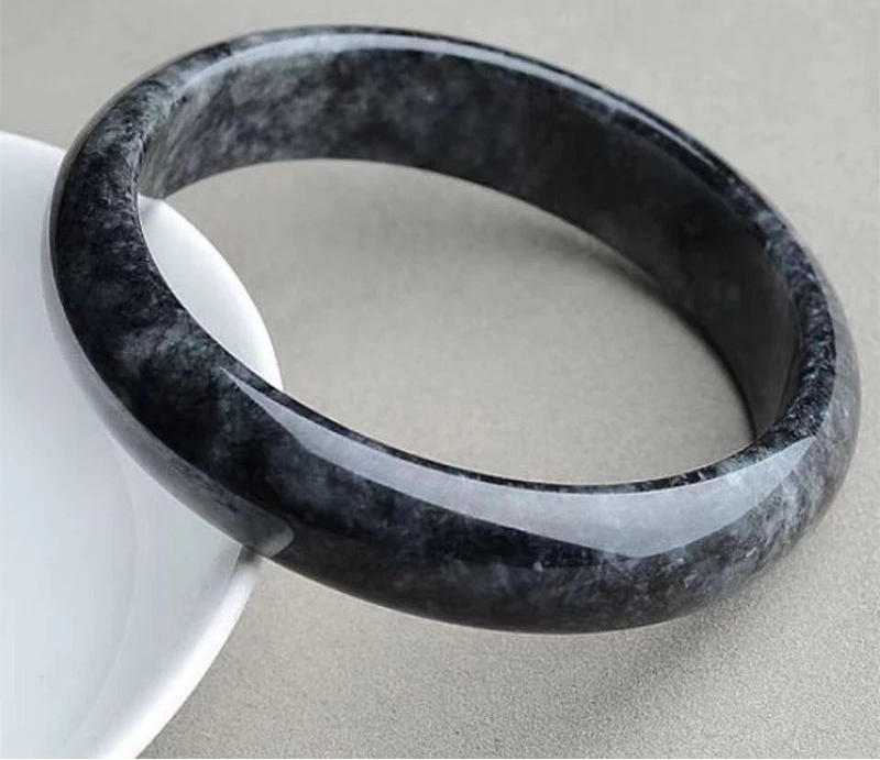 Natural Black Cyanotype Jade Bangles