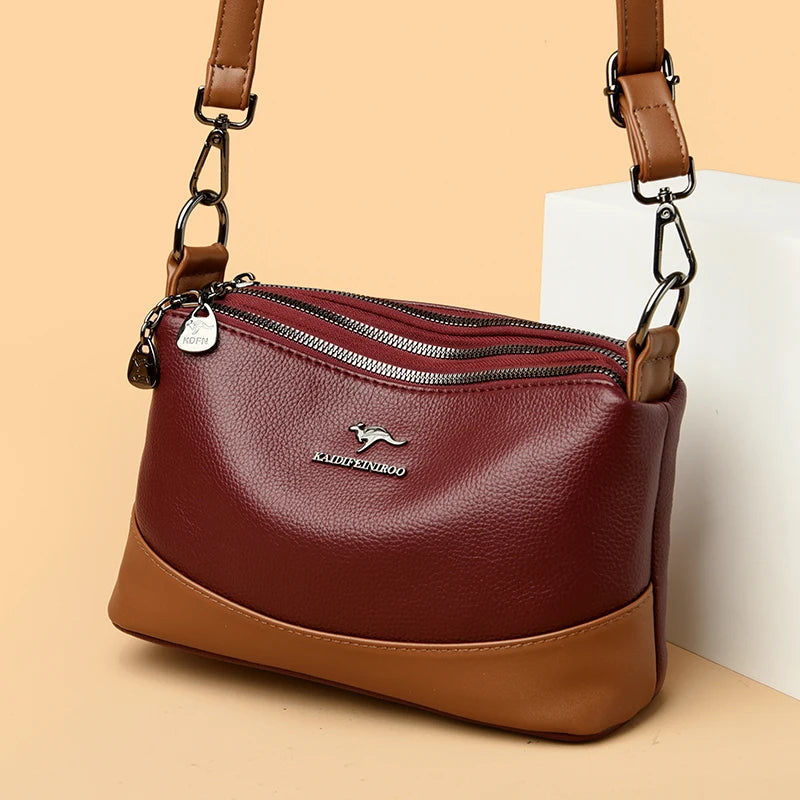 High-quality Leather Handbags Luxury Design Shoulder Crossbody Bag Soft Sac