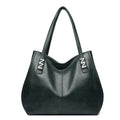 Big Retro Design PU Leather Shoulder Bags Trendy Female Handle Bag Lady Handbags
