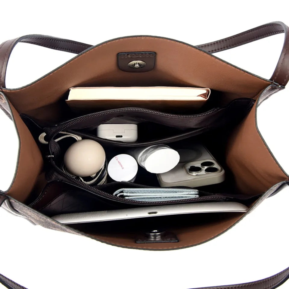 Genuine Brand High Quality Leather Casual Tote Luxury Handbag Top-handle Bag