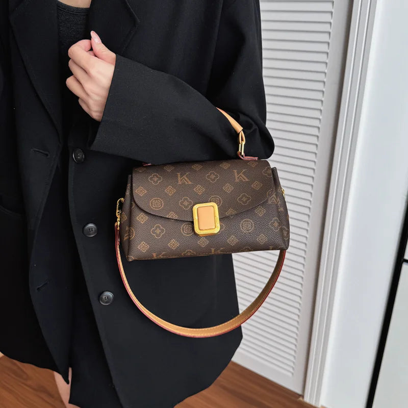 High-end bag for women stylish versatile fashionable printed floral pattern