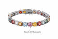 Rainbow Color Moissanite Tennis Bracelet GRA Certified Fine Jewelry