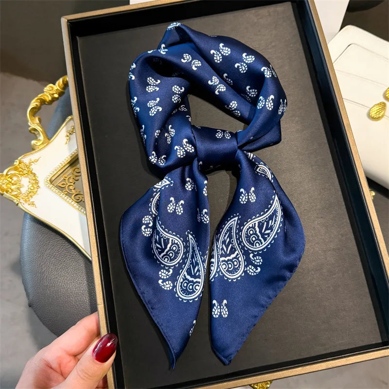 Imitation Silk Printed Square Scarf Fashion Accessories