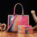 Trendy Vintage Crocodile Pattern Handbag Fashion Design