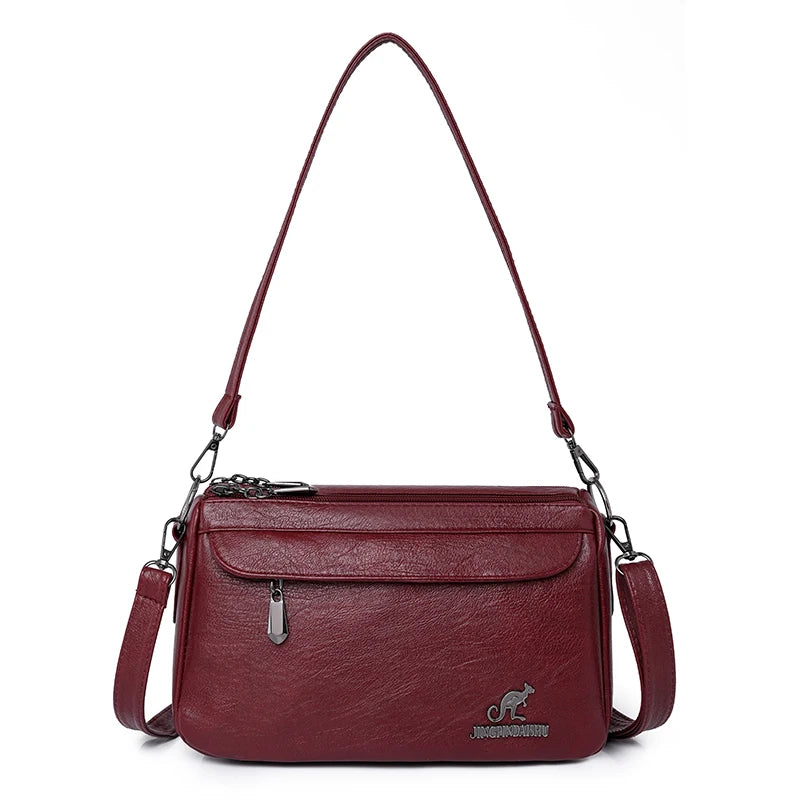 Women Bag Vintage Crossbody Bag Fashion Shoulder Bags PU Leather luxury Design