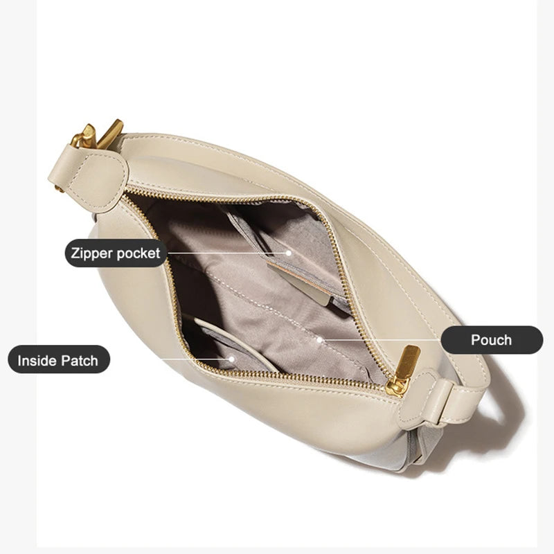 Genuine leather luxury fashionable crossbody bag