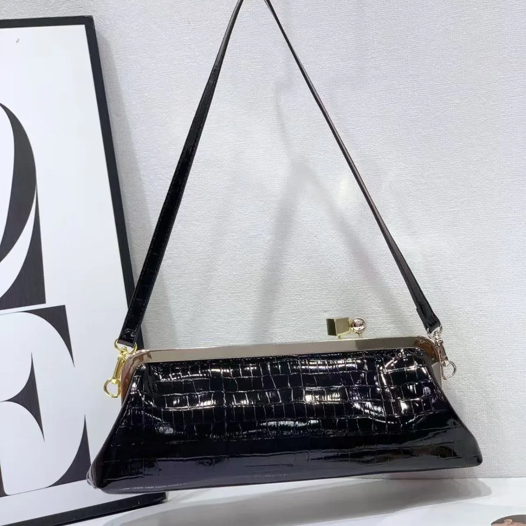 Fashionable Baguette Bag Long Clutch Bags with Removable Strap Luxury Design
