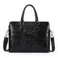 Crocodile Grain Laptop Bags Genuine Leather Men's Briefcase
