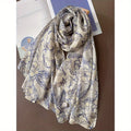Lightweight 100% Mulberry Silk Scarf Oblong Shawl