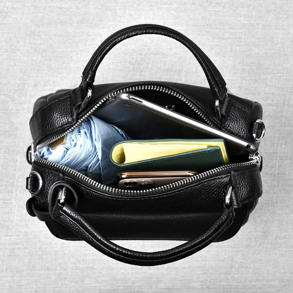 100% Genuine Cowhide Tote Soft Leather Fashion Messenger Bag