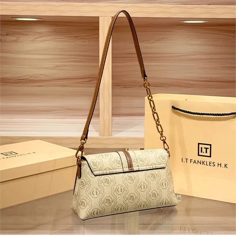 Light luxury women's oblique niche design shoulder bag