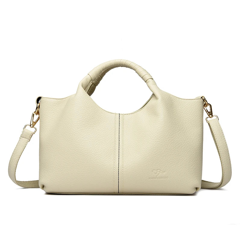 Authentic Leather Tote Bag Luxury Large Capacity Handbag