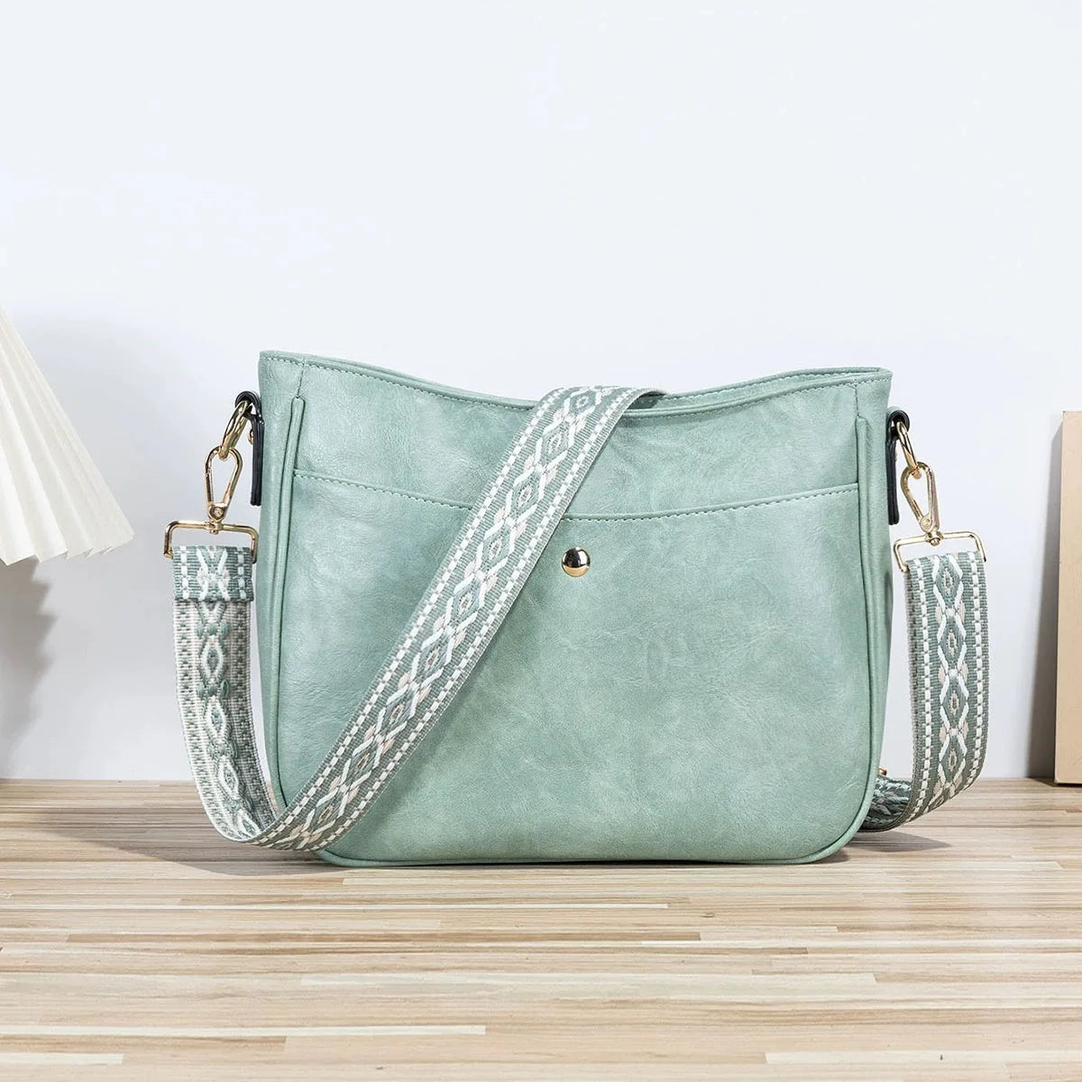 Fashionable Graphic Strap Crossbody & Tote Bag Premium PU Leather