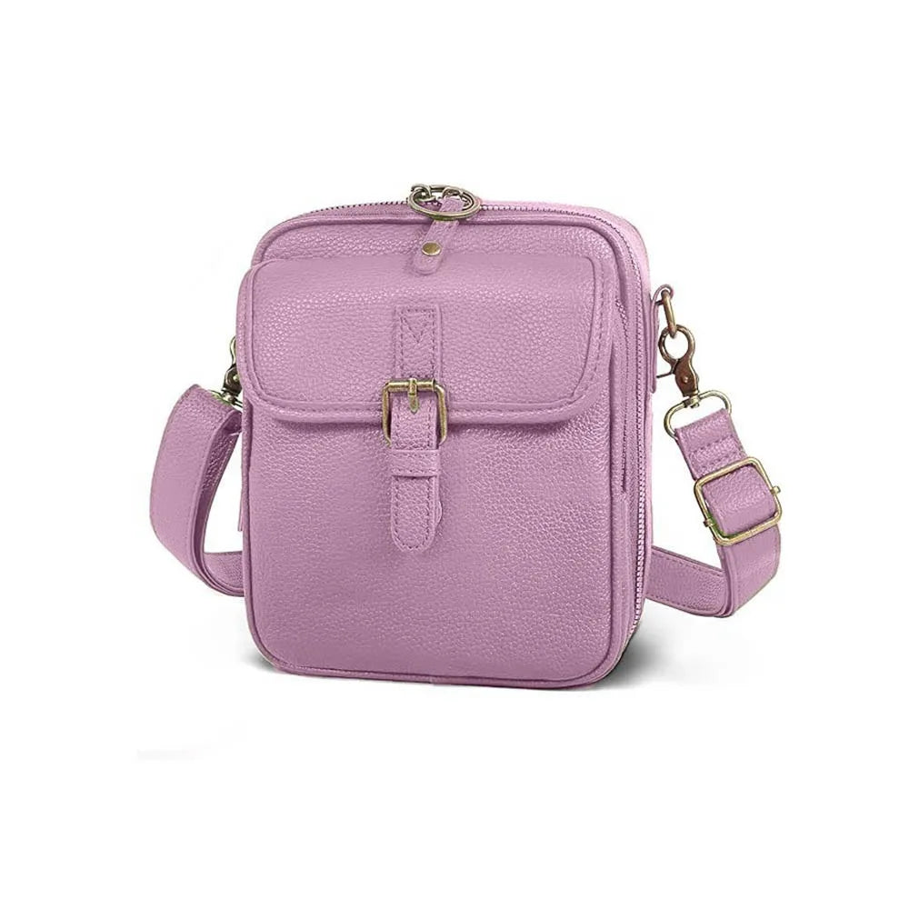 Vintage Messenger Bag Large Capacity Crossbody Leather Bag Adjustable Strap