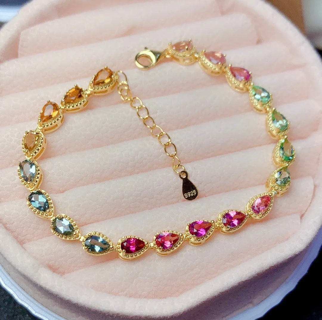 Exquisite Colorful Cubic Zirconia Luxury Bracelet