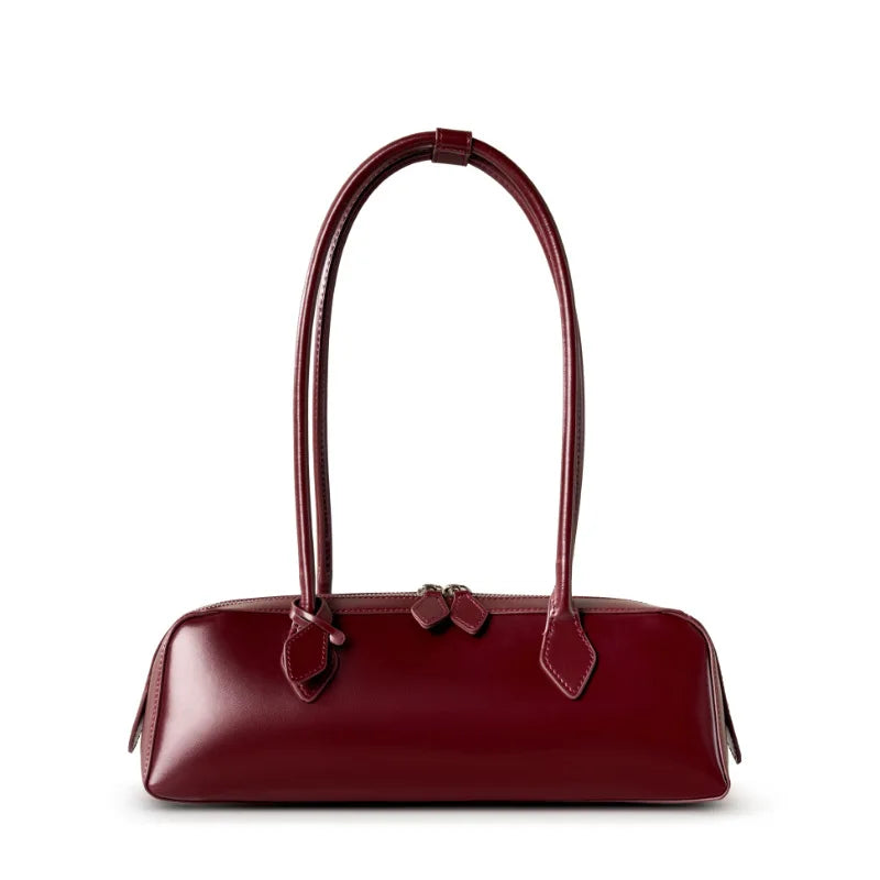 Genuine Leather Bag Luxury Vintage Long Shoulder Bag