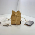 Trendy Mini Bucket Bag Versatile Woven Drawstring Phone Bag Casual Simple Design