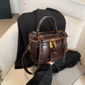 Luxury Designer Oil PU Leather Retro Crossbody Bag