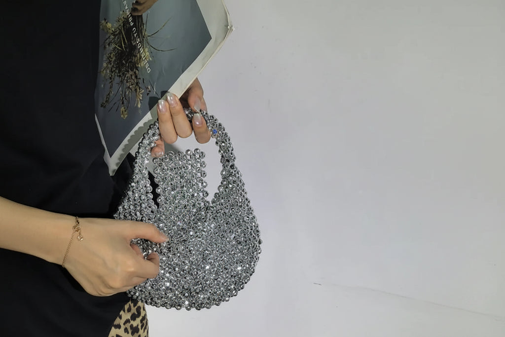 Sweet Design Fashion Handmade Bead Woven Handbag