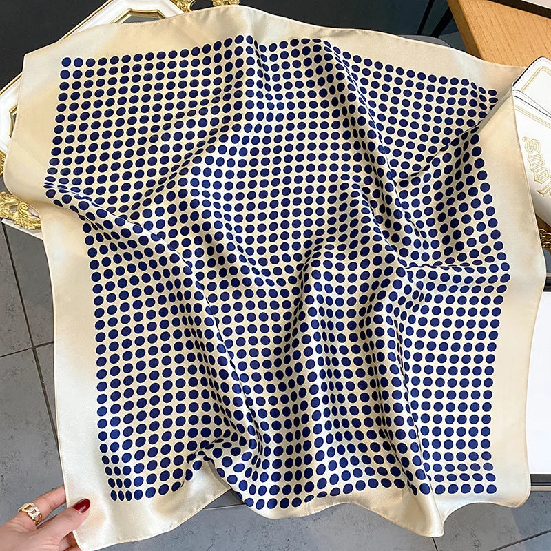 Fashion 100% Natural Silk Scarf for Women Dot Print