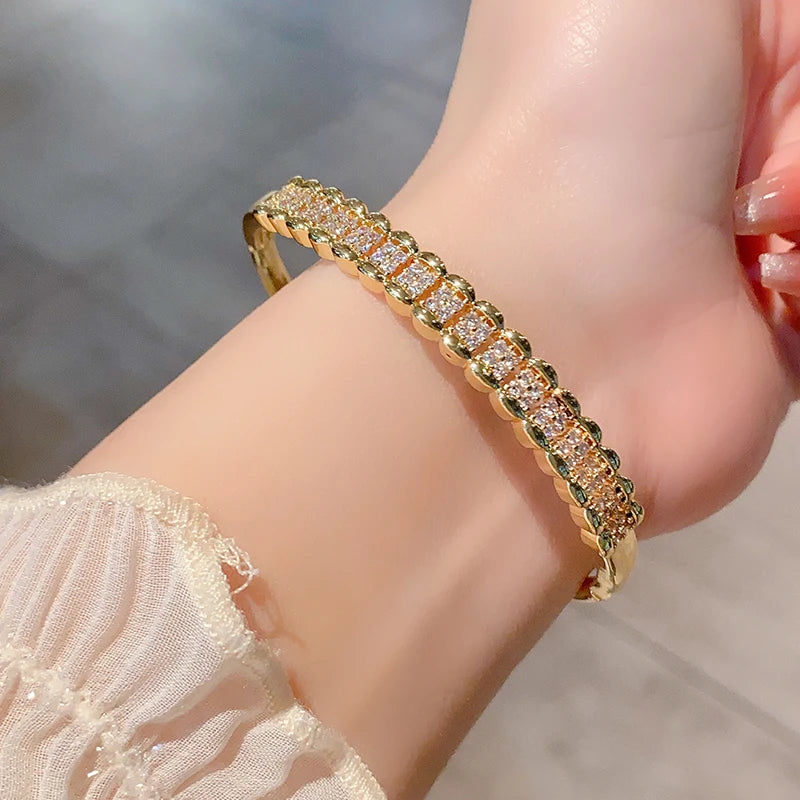 Fashion Zircon Luxury Adjustable Full Bangle Fashion Women's Bracelet Jewelry