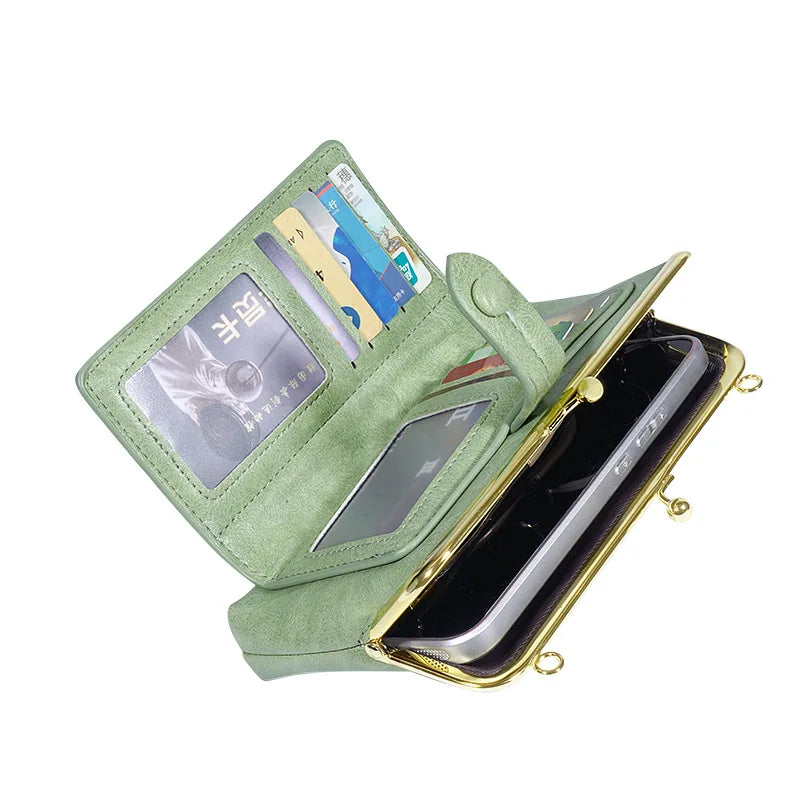 Pu Leather Zip Crossbody Shoulder Clutch Bag Purse Wallet Mobile Phone Bag