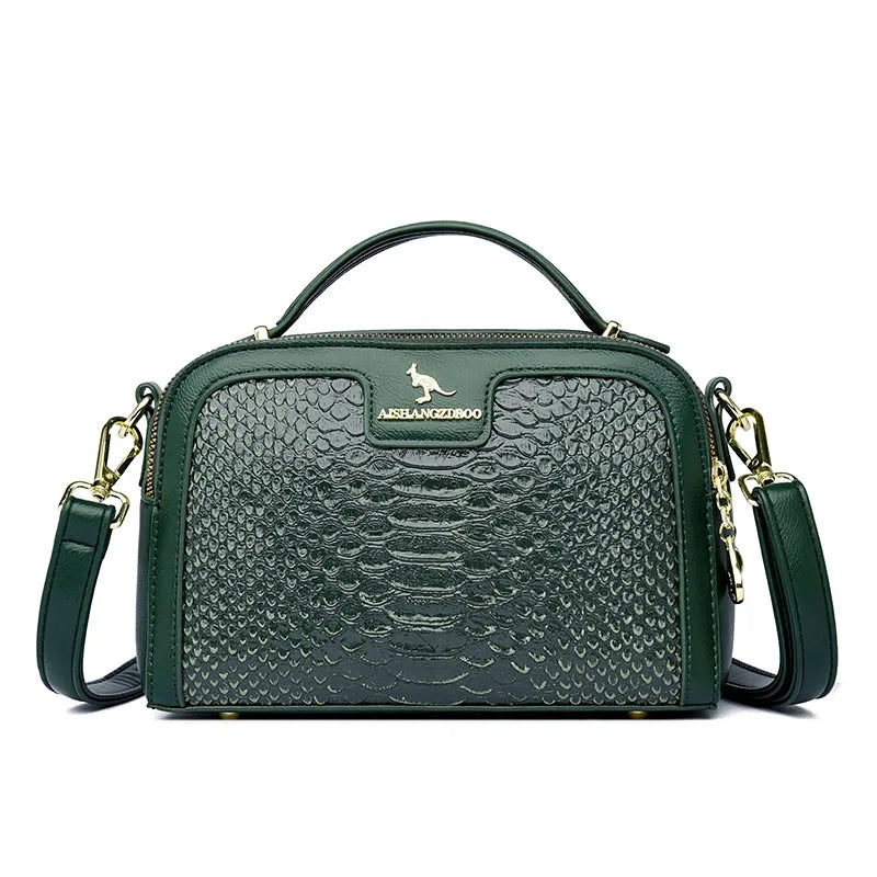 Top Quality Crocodile Pu Leather Crossbody Bags for Women Luxury Design Tote Bag