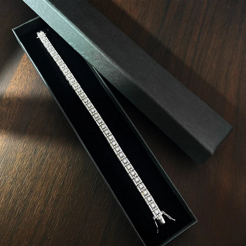 Moissanite Tennis Bracelet GRA Certified Stackable Fine Jewelry