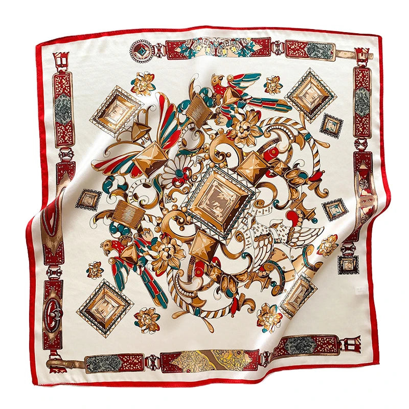 Women 100% Mulberry Real Silk Scarf 53cm