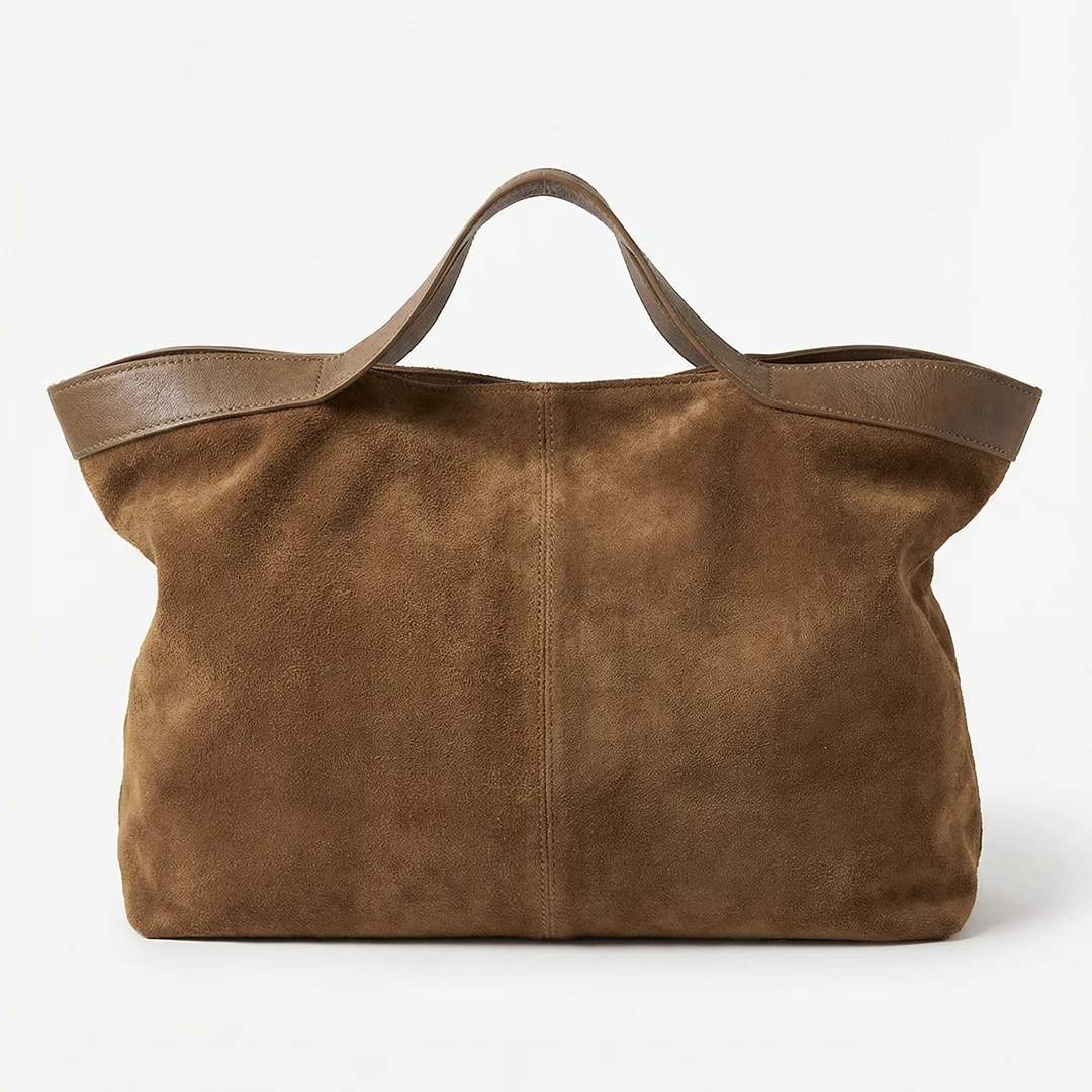 Women's Suede Handbags Leopard Leather Tote Bags
