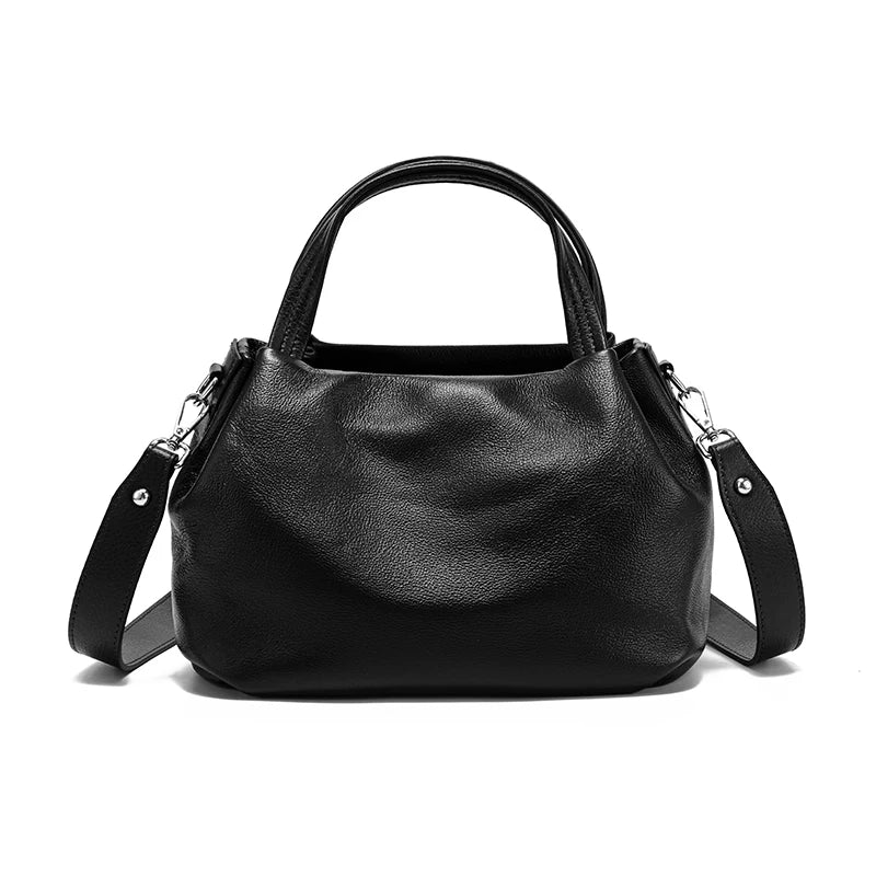 Women's genuine leather cowhide handbag ladies shoulder bag luxury bags
