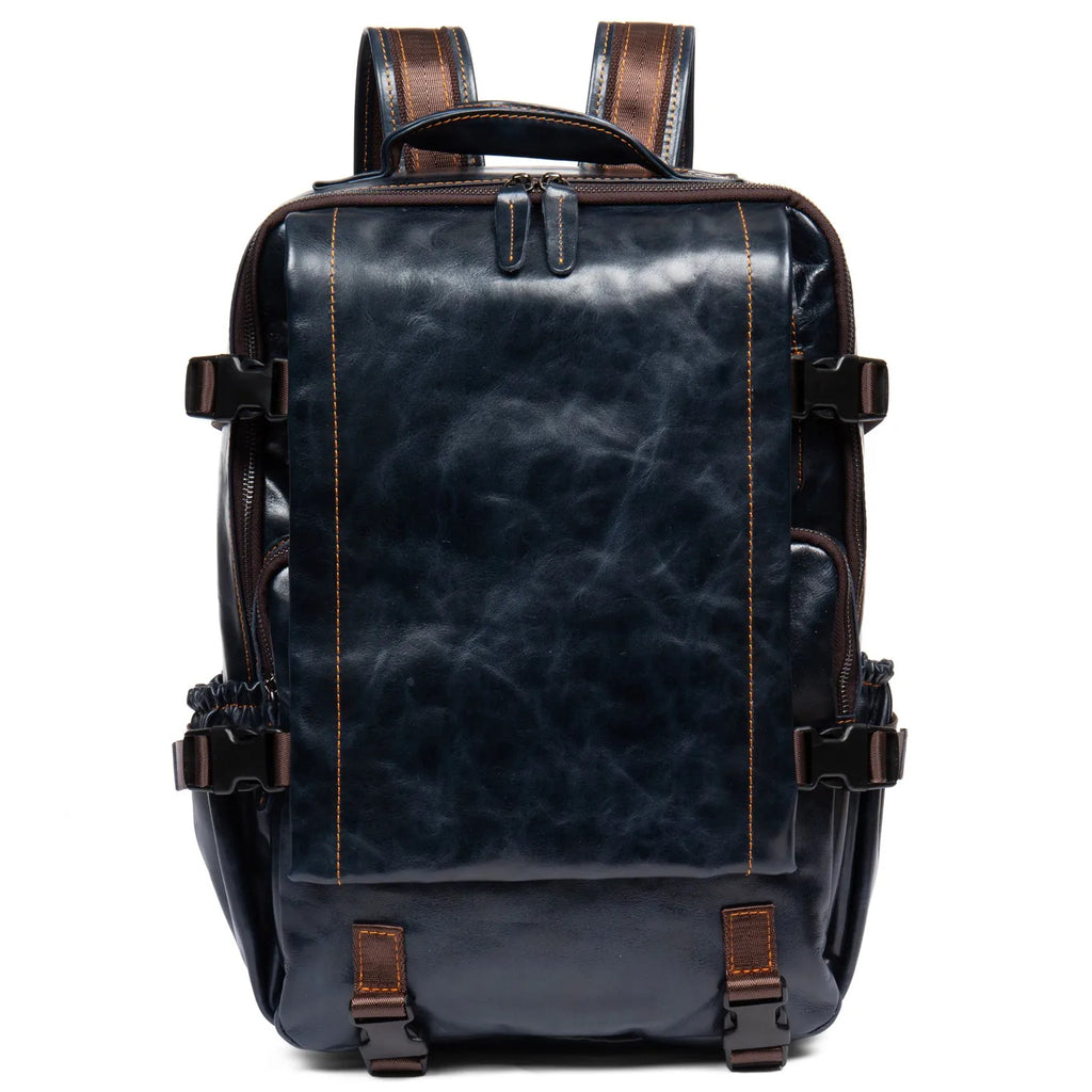 Handmade genuine leather backpack for business and casual