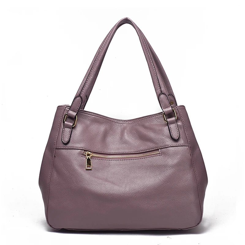 Women soft leather crossbody bag genuine leather large bag cowhide shoulder bag