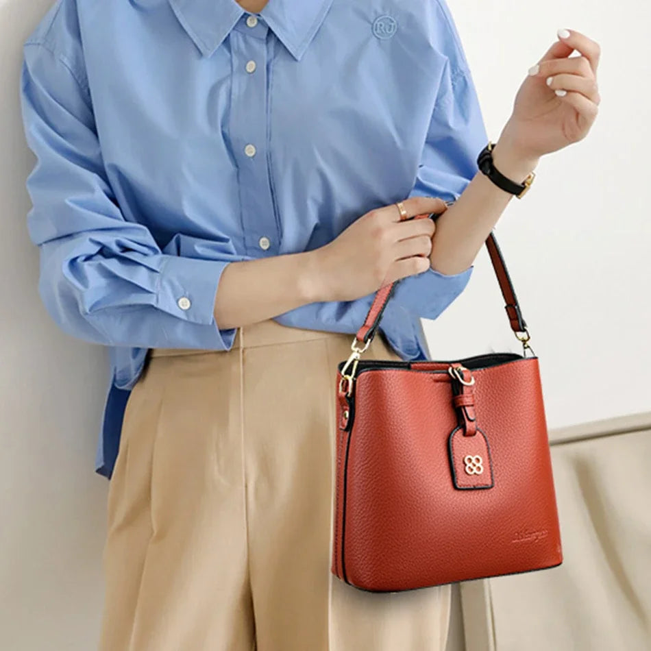 Luxury Designer High Quality Leather Women's Handbag Purses Multifunctional Sac image 1