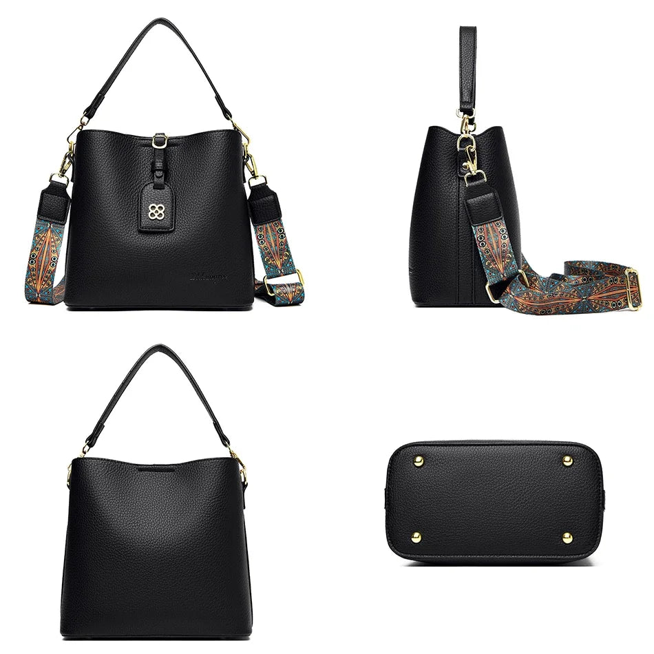 Luxury Designer High Quality Leather Women's Handbag Purses Multifunctional Sac image 4