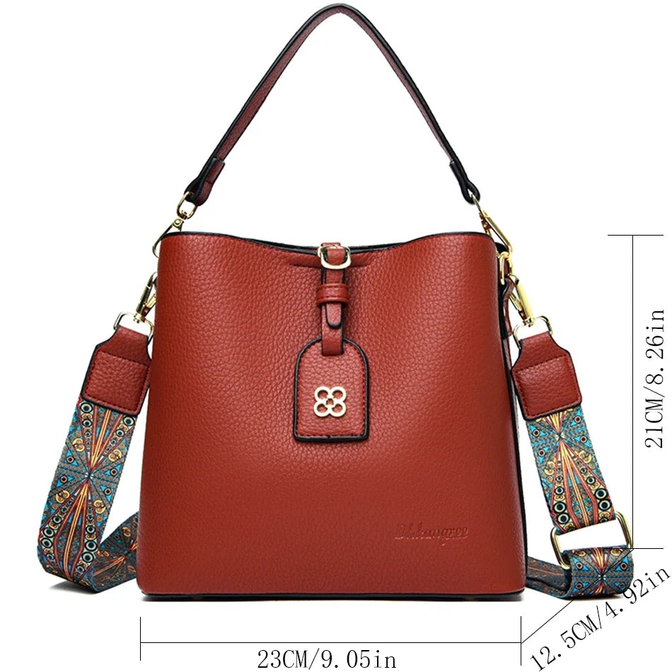 Luxury Designer High Quality Leather Women's Handbag Purses Multifunctional Sac image 3